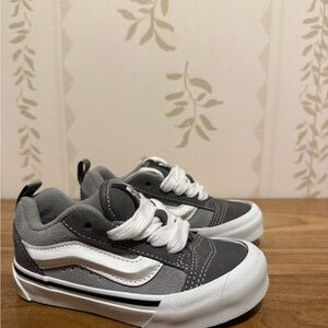 Vans Kids Charcoal and White Sneakers